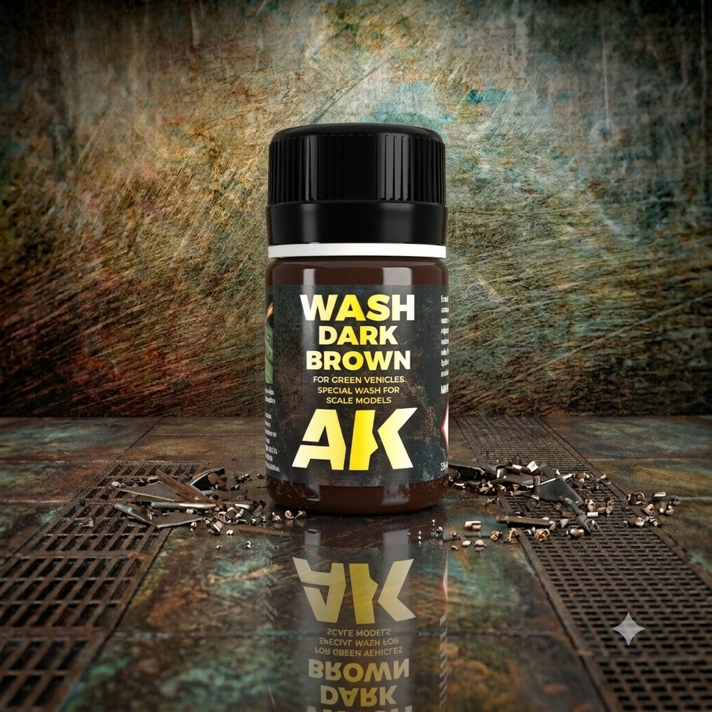 Wash Dark Brown — For Green Vehicles